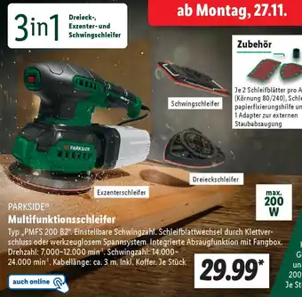 Lidl PARKSIDE Multifunktionsschleifer PMFS 200 B2 Angebot