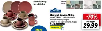 Lidl VAN WELL Steingut-Service, 18 tlg. Angebot