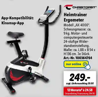 Lidl CHRISTOPEIT Heimtrainer Ergometer ,,AX 4000" Angebot