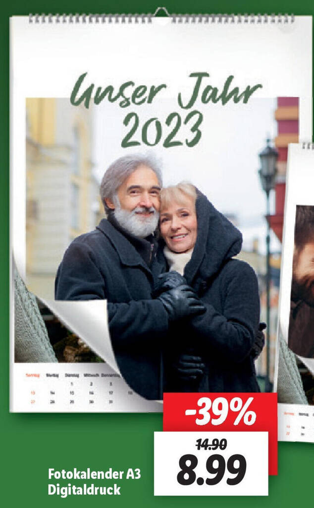 Fotokalender A3 Digitaldruck Angebot bei Lidl
