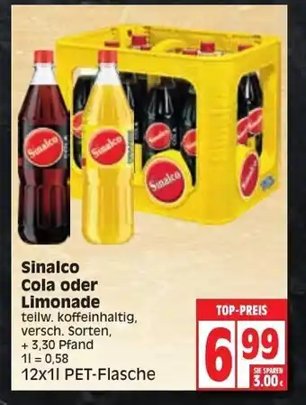 Edeka Sinalco Cola oder Limonade Angebot