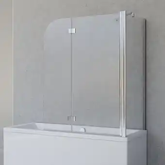 ManoMano Schulte duschabtrennung für badewanne angle, 2-teilig mit seitenwand, profilfarbe chromoptik, 5 mm sicherheitglas (esg) klar Angebot