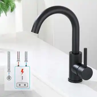 ManoMano Niederdruck wasserhahn küche schwarz 360°drehbar mischbatterie armatur aus edelstahl einhebelmischer küchenarmatur spültischa Angebot