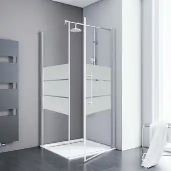 ManoMano Duschkabine alexa style 2.0 drehtür inkl. seitenwand mit dekor von schulte, 5 mm sicherheitsglas (esg) dekor depoli light ink Angebot