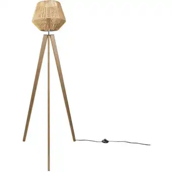 ManoMano Paco home stehlampe modern wohnzimmer schlafzimmer rattan optik boho korb stehleuchte e27  natur (ø33 cm),  stehleuchte holz Angebot