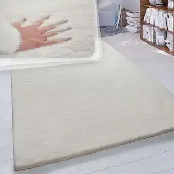 ManoMano Paco home hochflor teppich wohnzimmer kunstfell super soft einfarbig in versch. größen und farben 120x160 cm, creme Angebot