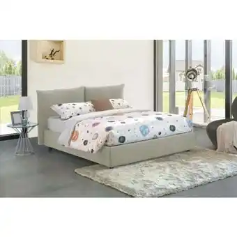 ManoMano Dmora - doppelbett dmlaka, containerbett mit stoffbespannung, 100% made in italy, frontöffnung, passend für matratze 160x190  Angebot