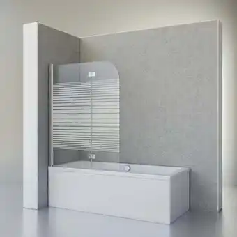 ManoMano Schulte badewannenfaltwand breathe, 2-teilig 112 x 142 cm, 5 mm sicherheitsglas (esg) dekor querstreifen, profilfarbe: chromo Angebot