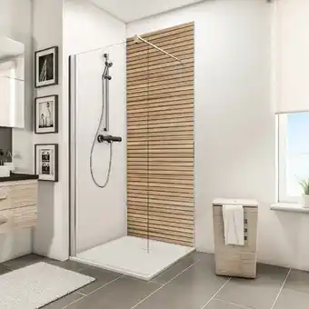 ManoMano Schulte decodesign dekor japandi, horizontal, 3 mm aluminium-verbundplatte, wandverkleidung als fugenfreier fliesenersatz, 21 Angebot
