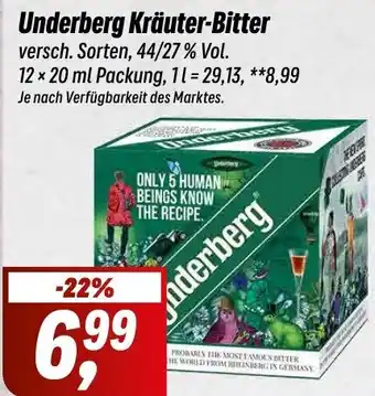 Simmel Underberg Kräuter-Bitter 12x20 ml Packung Angebot