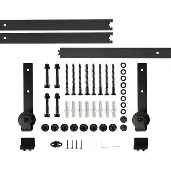 ManoMano Schiebetürsystem set laufschiene schiebetür system 300cm schiebetürbeschlag eisen Angebot