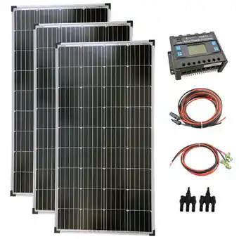 ManoMano Komplettset 3x130 watt solarmodul laderegler photovoltaik inselanlage Angebot