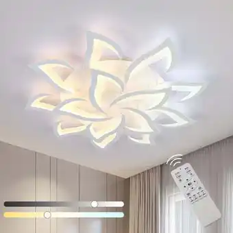 ManoMano Aiskdan 60w weiße led-deckenlampe mit fernbedienung und anwendung moderne kronleuchter für wohnzimmer schlafzimmer haus elega Angebot