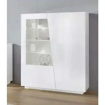 ManoMano Dmora - vitrine dkruni, sideboard mit glastür, mehrzweck-wohnzimmermöbel mit led-beleuchtung, 100 % made in italy, cm 120x43h Angebot