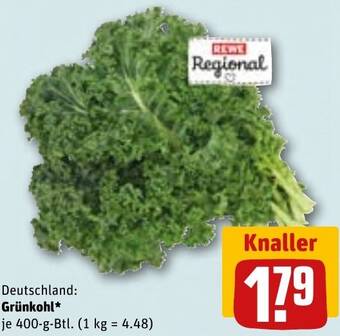 REWE Deutschland Grünkohl 400 g Btl. Angebot