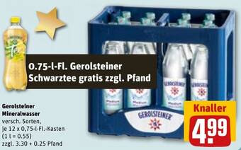 REWE Gerolsteiner Mineralwasser 12 x 0,75-l-Fl. Kasten Angebot