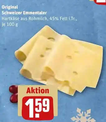 REWE Original Schweizer Emmentaler 100 g Angebot