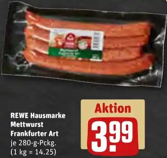 REWE REWE Hausmarke Mettwurst Frankfurter Art 280 g Pckg. Angebot