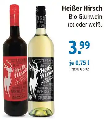 Gefako Heißer Hirsch Bio Glühwein 0,75 L Angebot