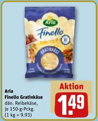 REWE Arla Finello Gratinkäse 150 g Pckg. Angebot