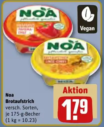 REWE Noa Brotaufstrich 175 g Becher Angebot