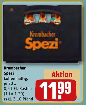 REWE Krombacher Spezi 20 x 0,5-L-Fl. Kasten Angebot