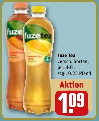 REWE Fuze Tea 1-l-Fl. Angebot