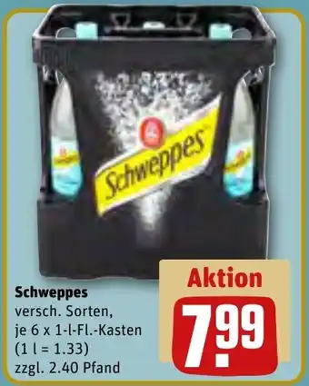 REWE Schweppes 6x1 L-Fl. Kasten Angebot