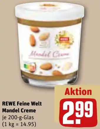 REWE REWE Feine Welt Mandel Creme 200 g Glas Angebot