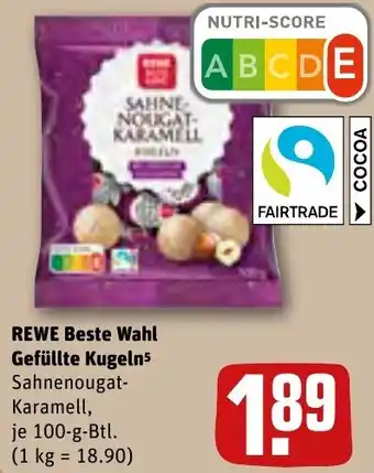 REWE REWE Beste Wahl Gefüllte Kugeln 100 g Btl. Angebot