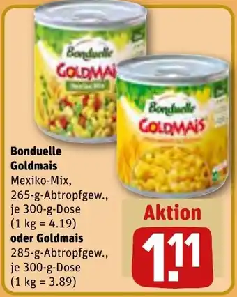 REWE Bonduelle Goldmais 300 g Dose Angebot