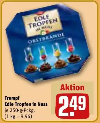 REWE Trumpf Edle Tropfen in Nuss 250 g Pckg. Angebot