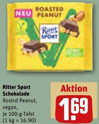 REWE Ritter Sport Schokolade 100 g Tafel Angebot
