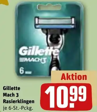 REWE Gillette Mach 3 Rasierklingen 6-St. Pckg. Angebot