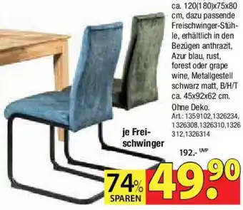 Zurbrüggen Freischwinger Angebot