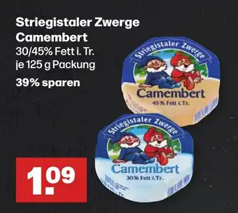 Handelshof Striegistaler Zwerge Camembert 30/45% Fett i. Tr. 125g Angebot