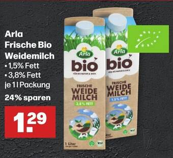 Handelshof Arla Frische Bio Weidemilch 1L Angebot