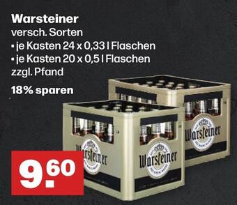 Handelshof Warsteiner versch. Sorten 24*330/20*500ml Angebot