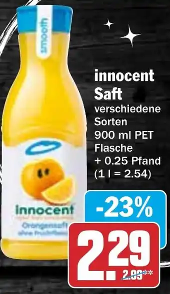 Hit innocent Saft 900 ml Angebot