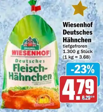 Hit Wiesenhof Deutsches Hähnchen 1.300 g Stück Angebot