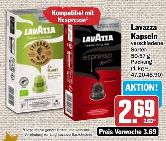 Hit LAVAZZA Kapseln 50-57 g Packung Angebot