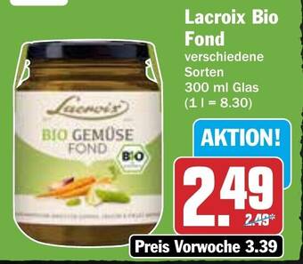 Hit Lacroix Bio Fond 300 ml Glas Angebot
