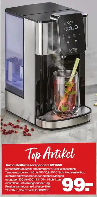 Handelshof Caso Design Turbo-Heißwasserspender HW 1660 Angebot