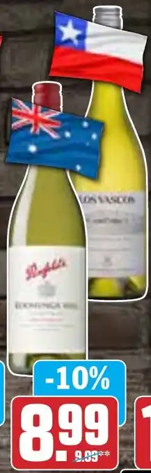 Hit Penfolds Koonunga Hill Chardonnay oder LOs Vascos Sauvignon Blanc 0,75 l Flasche Angebot