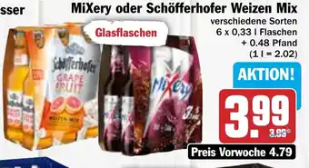 Hit MiXery oder Schöfferhofer Weizen Mix 6 x 0,33 l Flaschen Angebot