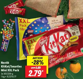 Lidl Nestlé KitKat/Smarties Mini XXL Pack 301/259 g Angebot