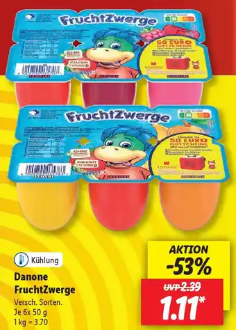 Lidl Danone FruchtZwerge 6x50 g Angebot