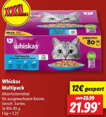 Lidl Whiskas Multipack 80 x 85 g Angebot