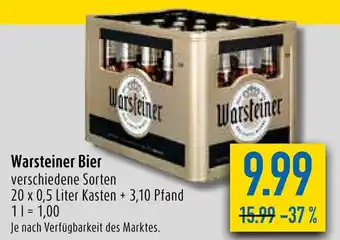 diska Warsteiner Bier 20*500ml Angebot