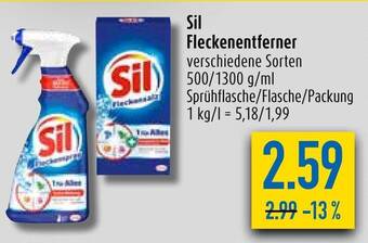 diska Sil Fleckenentferner verschiedene Sorten 500/1300 g/ml Angebot